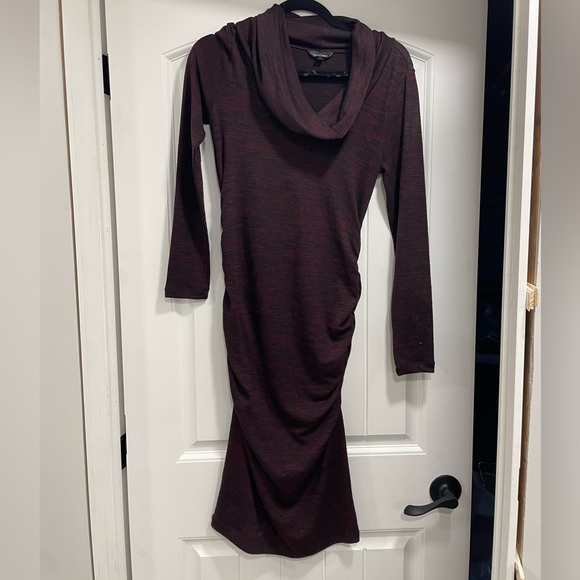 Stork & Babe Red/Black Maternity Dress - Picture 1 of 3